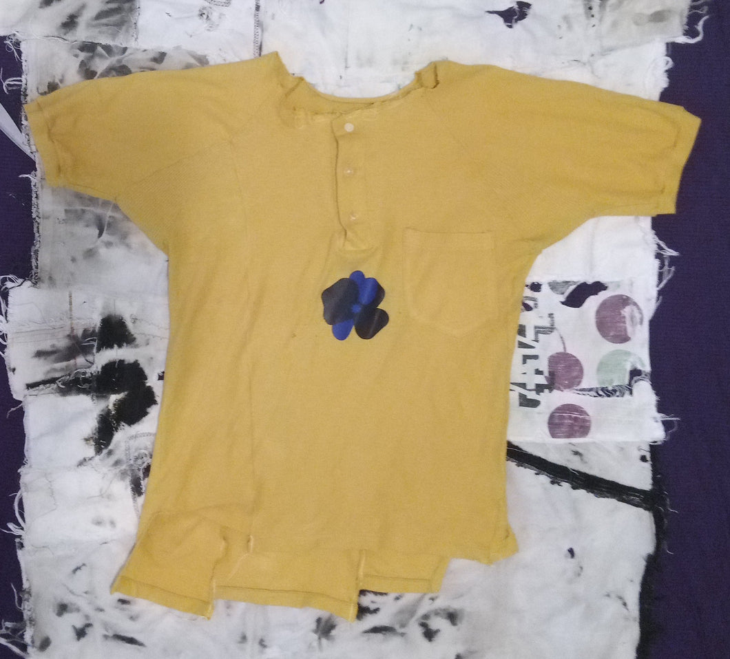 Space Flower Reconstructed Henley T-shirt