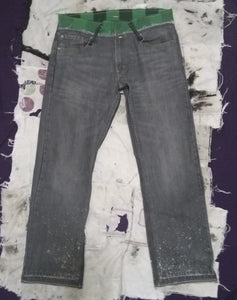 Gray Reconstructed Jeans