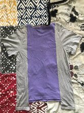 Load image into Gallery viewer, Purple and Gray Starflower Reconstructed T-Shirt