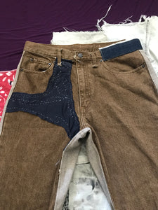 Reconstructed Brown Jeans