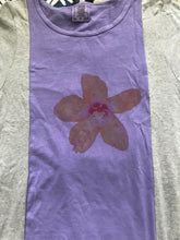 Load image into Gallery viewer, Purple and Gray Starflower Reconstructed T-Shirt