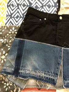 Reconstructed Denim Skirt