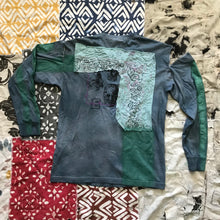 Load image into Gallery viewer, Dyed Painted and Patched Long Sleeve T-shirt