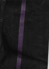 Load image into Gallery viewer, Purple Racing Stripe Black Jeans