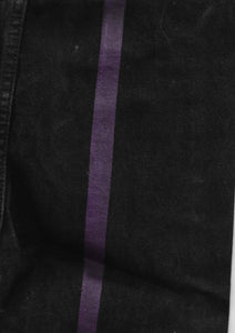 Purple Racing Stripe Black Jeans