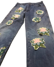 Load image into Gallery viewer, Overdye Floral Jeans