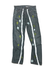 Load image into Gallery viewer, Gray Yellow Green Stars and Stripes Jeans