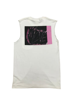 Asymmetrical Drawn Logo Tank Top