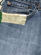 Load image into Gallery viewer, Green Racing Stripe Lounge Act Jeans