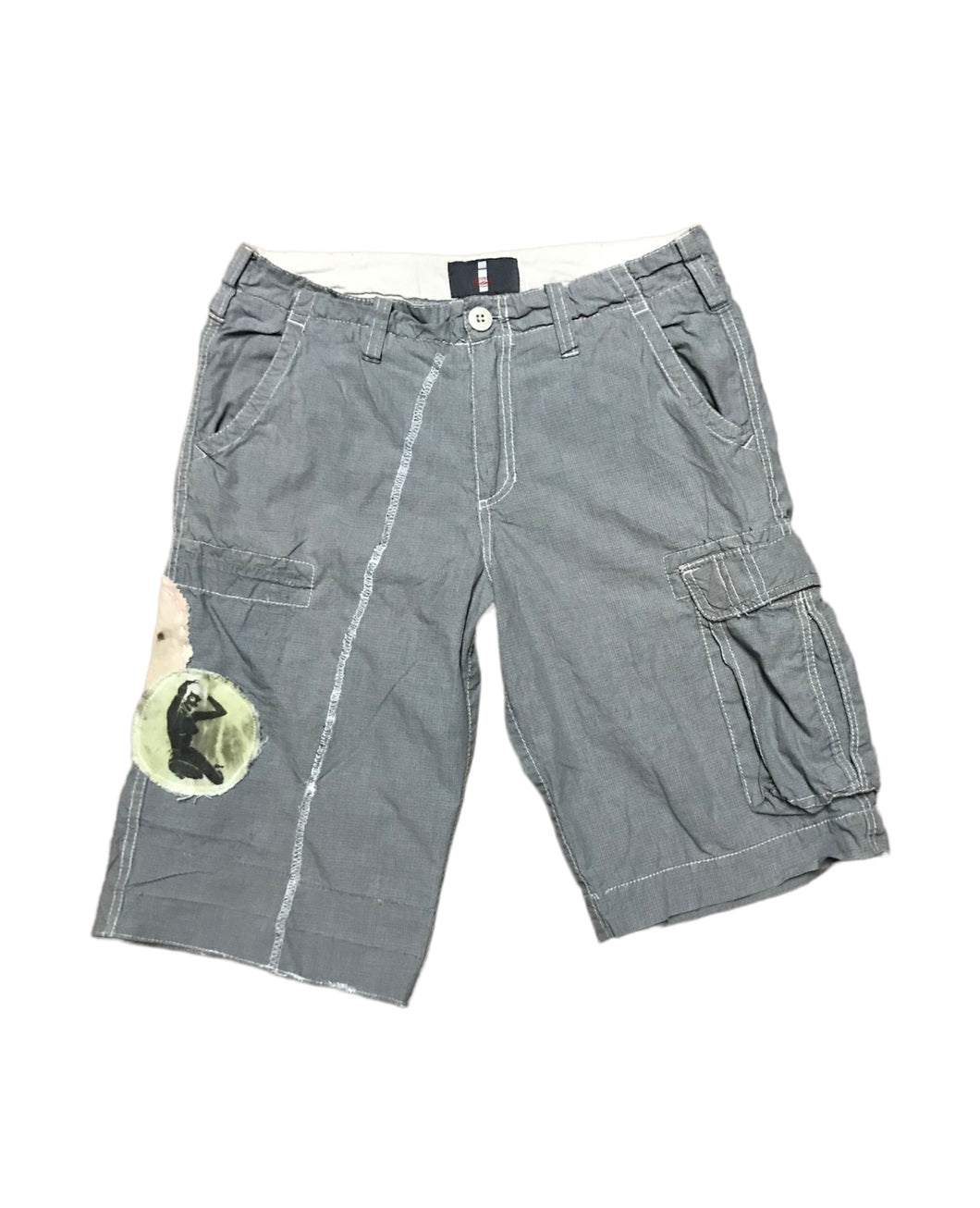 Asymmetrical Reconstructed Cargo Shorts