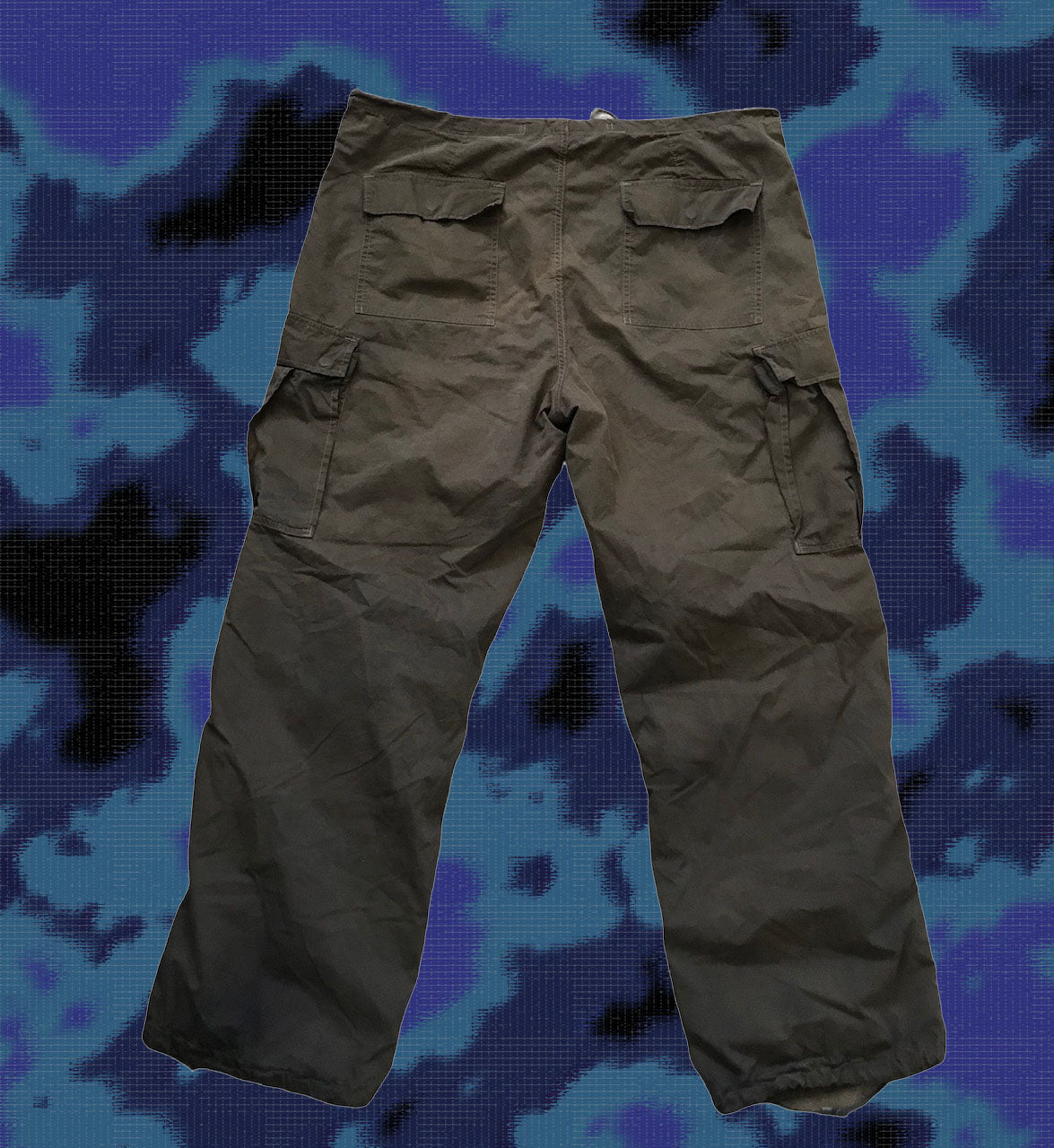 Overdyed Camo Embroidery Pants – W/Love