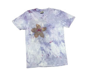 Purple dye Star flower T-shirt