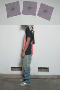 Reconstructed Dyed Rose Cape T-shirt