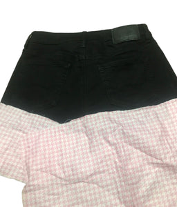 Black reconstructed skirt