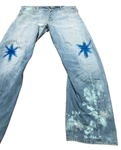 Load image into Gallery viewer, Painted Ankle Splatter Stars and Stripes Jeans