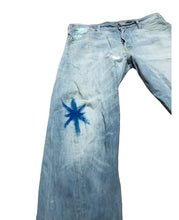 Load image into Gallery viewer, Painted Ankle Splatter Stars and Stripes Jeans