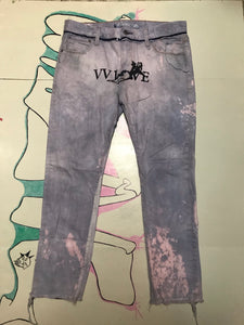 Purple Blotched Denim