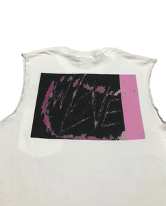 Asymmetrical Drawn Logo Tank Top