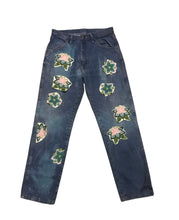 Load image into Gallery viewer, Overdye Floral Jeans