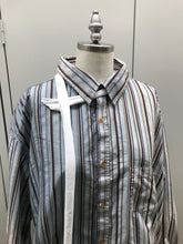 Load image into Gallery viewer, Scarf Button Up Striped Shirt