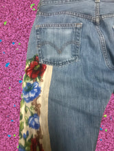 Load image into Gallery viewer, Levi’s 501 Floral Patch Jeans