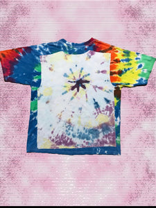 Early 2000s gildan tie dye back patch T-shirt